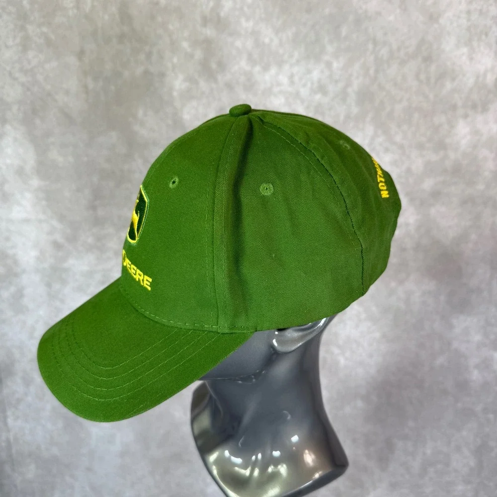 John Deere Baseball Cap Men OSFA Green Solid Embroidered Logo Adjustable Hat